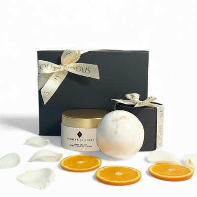 Clementine Honey Bath Bomb & Body Scrub Gift Set