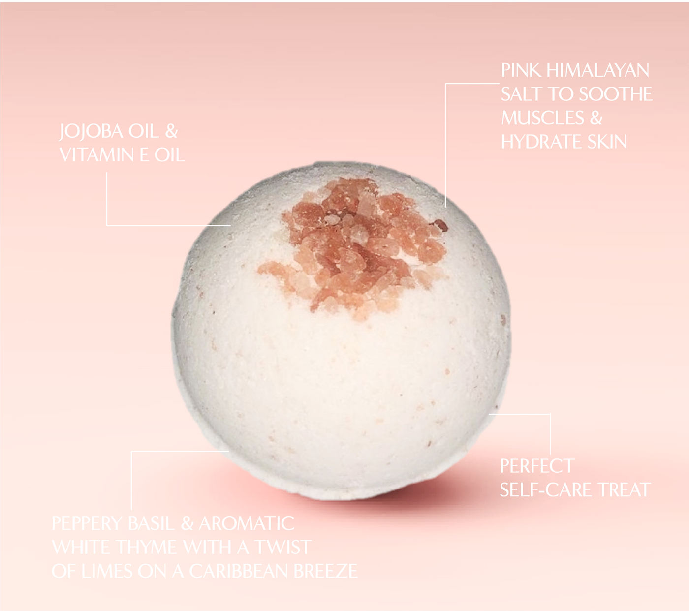 Luxury Pink Himalayan Salt Bath Bomb Bisous Bath Luxuries